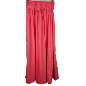 Boho Chic Island Resort Romantic Feminine Silhouette Maxi Skirt Coral Pink XS